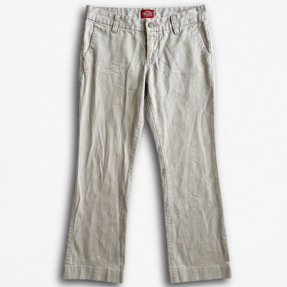 Dickies Womens Khaki Beige Low Rise Straight Leg Work Pants Size 5 Utility Skate